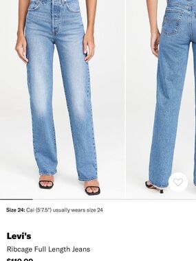Levi's Straight Leg Jeans in Light Blue Wash